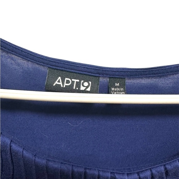 APT 9 Blue Women's SHORT SLEEVE Top - Picture 3 of 3